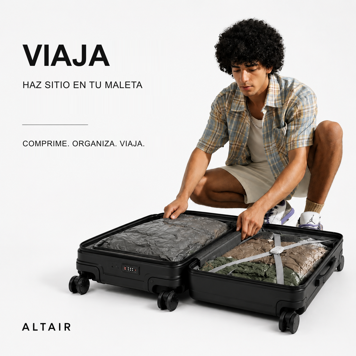 Bolsas de vacío ALTAIR X3 con bomba manual en uso