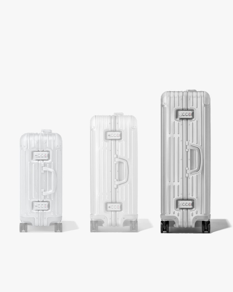 ALTAIR silver suitcases, comparison of three sizes