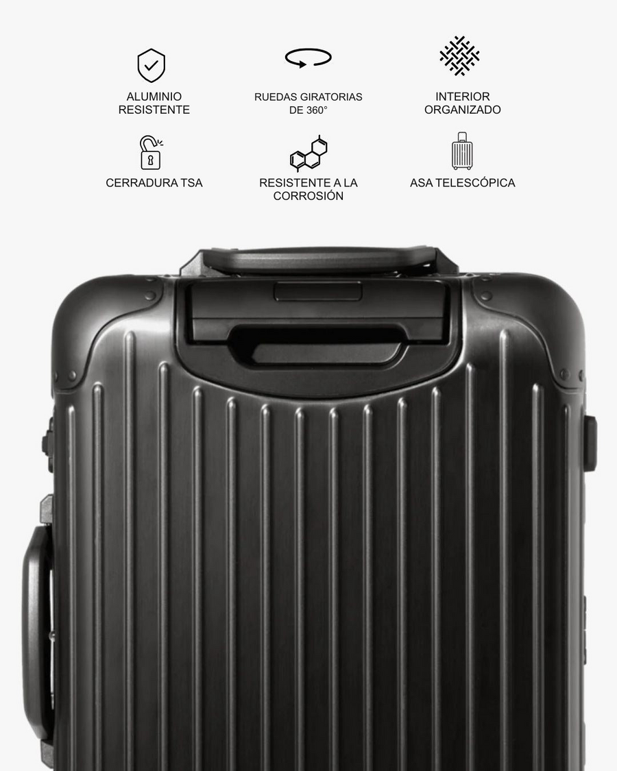 Maleta de cabina ALTAIR Original negra, detalles de sus características